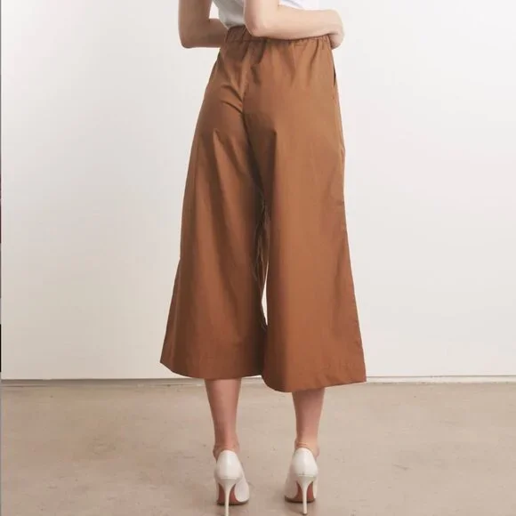 SPRWMN Espresso Cotton Poplin Culotte Pants - Picture 5 of 12